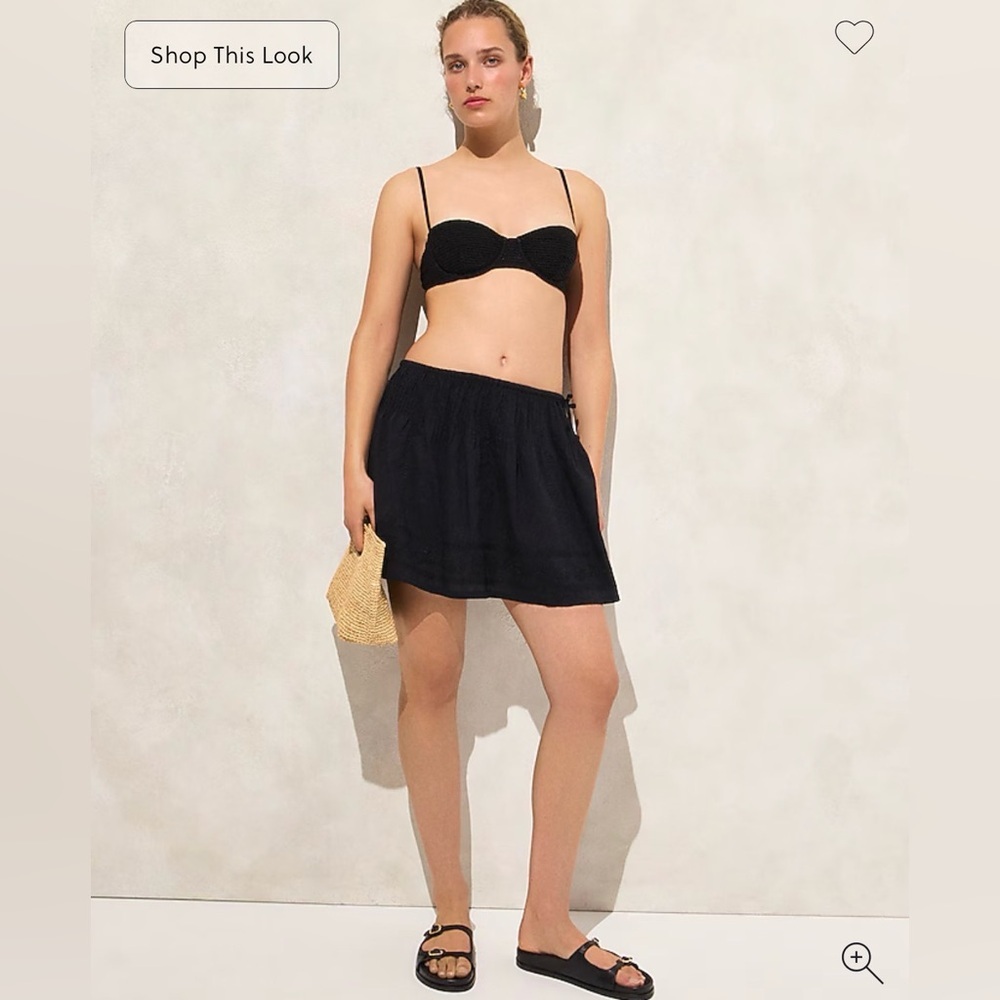 NWT J Crew Embroidered Side Tie Mini Skirt - Picture 2 of 11